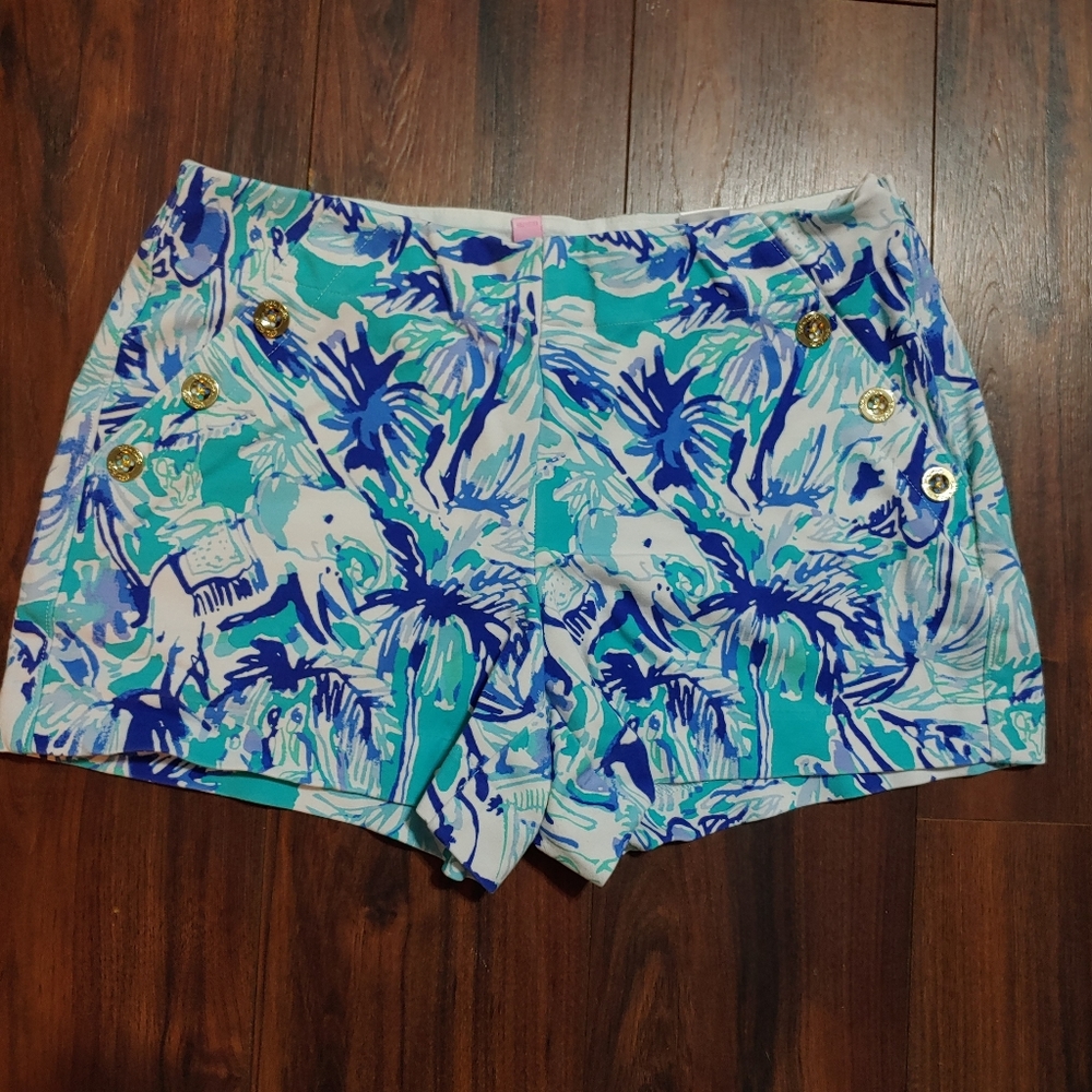 Lilly Pulitzer Marina Shorts Elephant Appeal